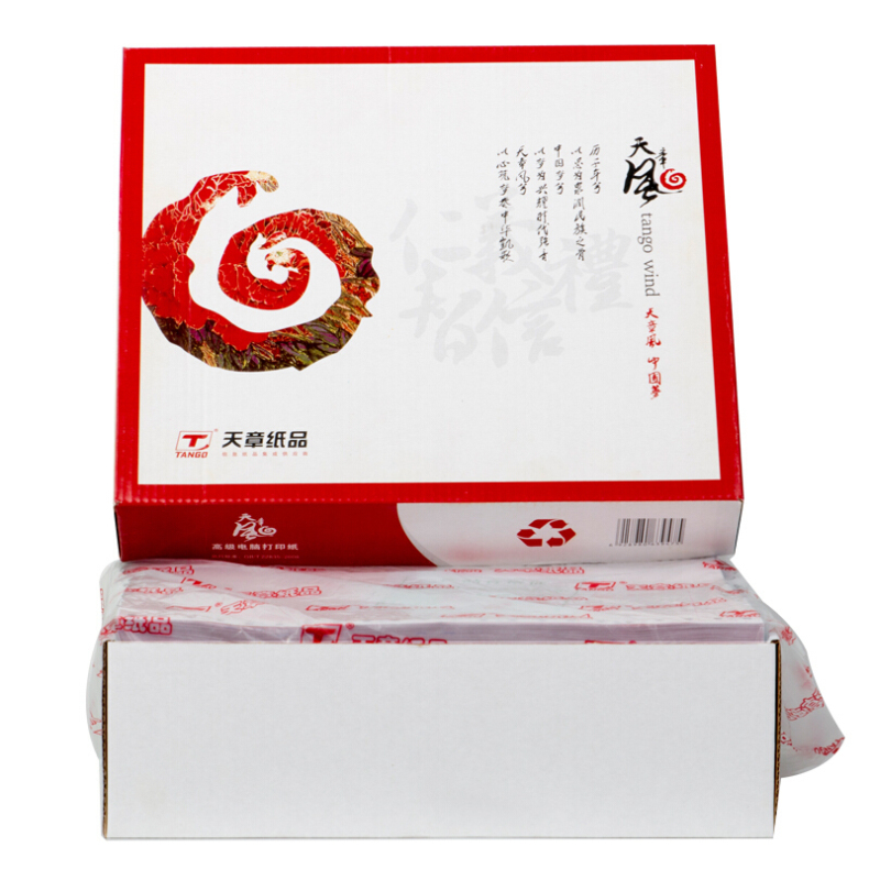 天章风 电脑打印纸 241-3 80列 二等分 3联 带压线 (彩色) 1000页/箱