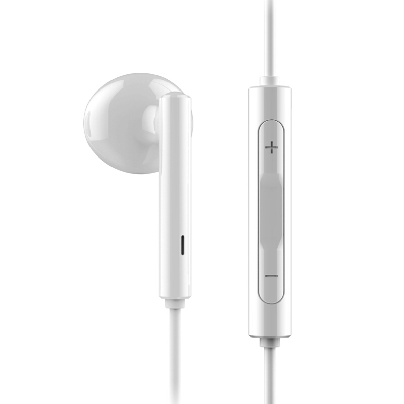 华为 HUAWEI 原装耳机 AM115 三键线控 带麦克风 半入耳式耳机 原装手机耳机 白色 标准版 