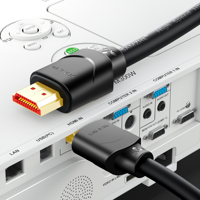 山泽 SAMZHE HDMI线 10SH8 2.0版 4K数字高清线3D视频线数据线 1米 18Gbps 投影仪电脑电视机机顶盒连接线 