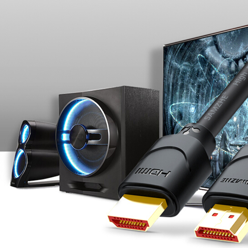 山泽 SAMZHE HDMI线 10SH8 2.0版 4K数字高清线3D视频线数据线 1米 18Gbps 投影仪电脑电视机机顶盒连接线 