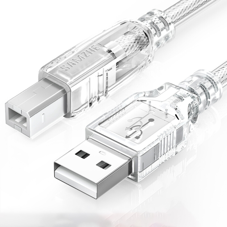 山泽 SAMZHE 打印线数据线 UK-405 USB2.0方口高速连接线 支持惠普佳能爱普生打印机A公对B公 5米 