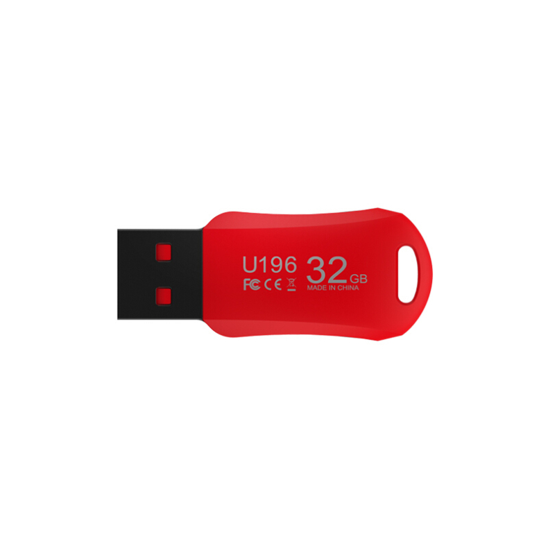 朗科 Netac U盘 U196 32G (黑红) USB2.0 黑旋风闪存盘 小巧迷你加密