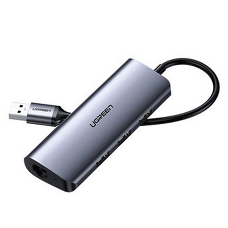 绿联 UGREEN USB3.0千兆网卡 60719 USB3.0HUB分线器 