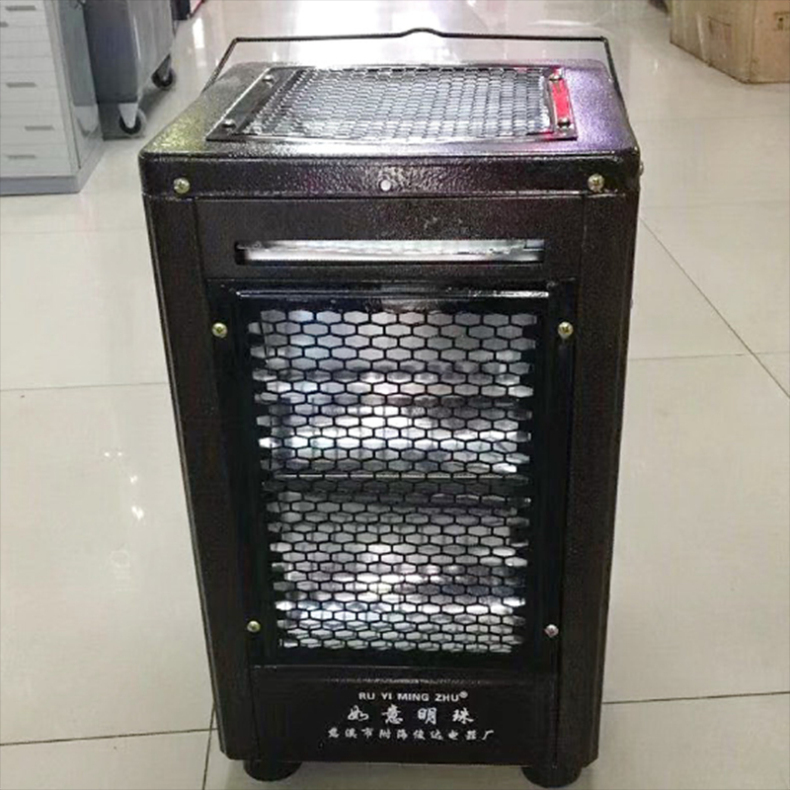 如意明珠 大五面烧烤取暖器 家用电热烘烤器具 27*27*42cm (黑色)
