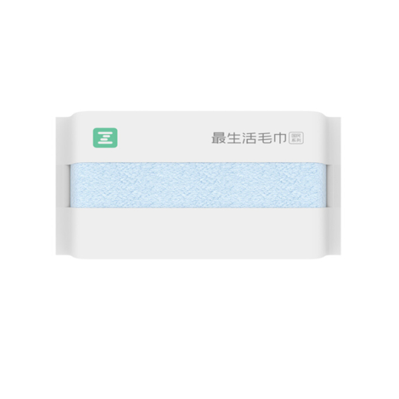 最生活 纯棉洗脸巾 国民系列 34*72cm (蓝色)