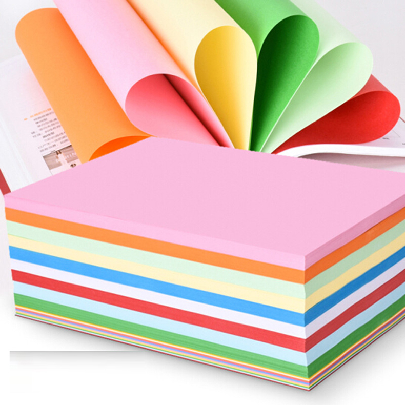 国产彩色复印纸 A4 70G (浅粉色、浅黄色、浅蓝色、浅绿色) 100张/包