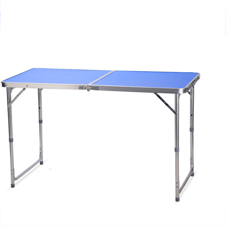 利尔 折叠桌 1.2*0.6cm (白色) 户外桌子颜色随机 加4凳