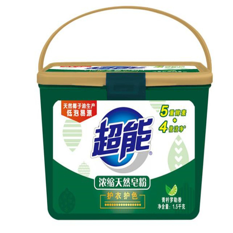 超能 浓缩天然皂粉/洗衣粉 1.5kg*4袋 