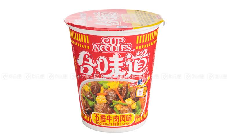 日清 合味道速食面 五香牛肉风味 84g/杯 12杯/箱,销售单位:杯