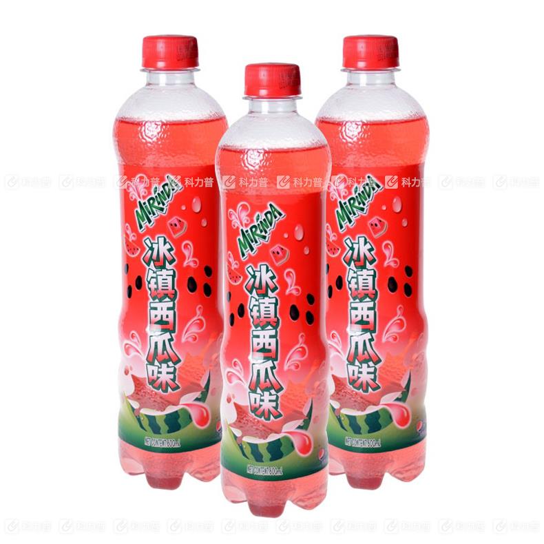 百事可乐 pepsi 美年达 冰镇西瓜味 600ml/瓶 12瓶/箱