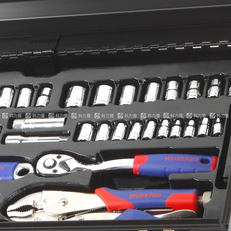 万克宝 76PC 两抽屉铁箱工具组套 W009031