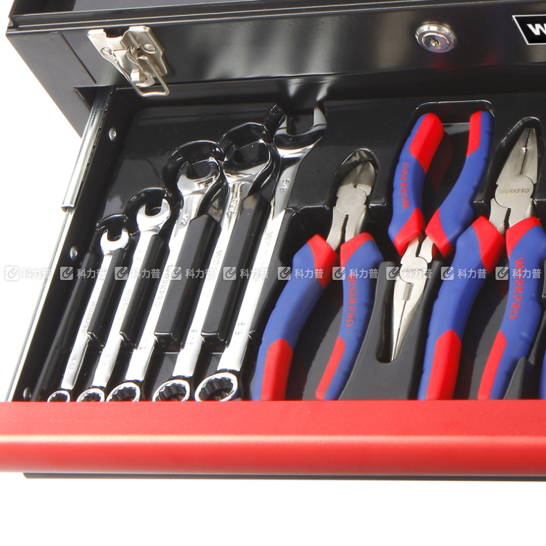 万克宝 76PC 两抽屉铁箱工具组套 W009031