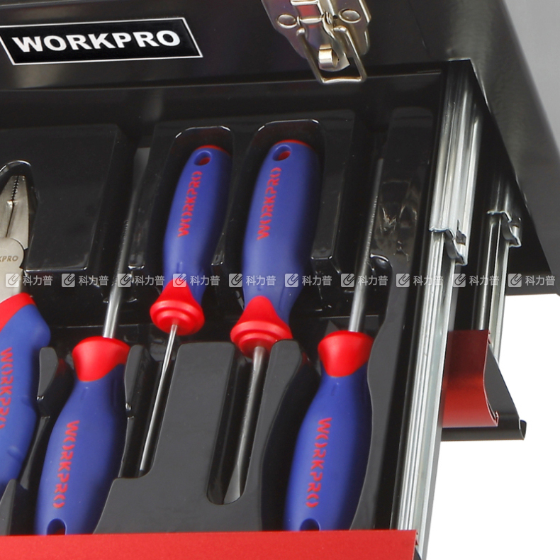 万克宝 76PC 两抽屉铁箱工具组套 W009031