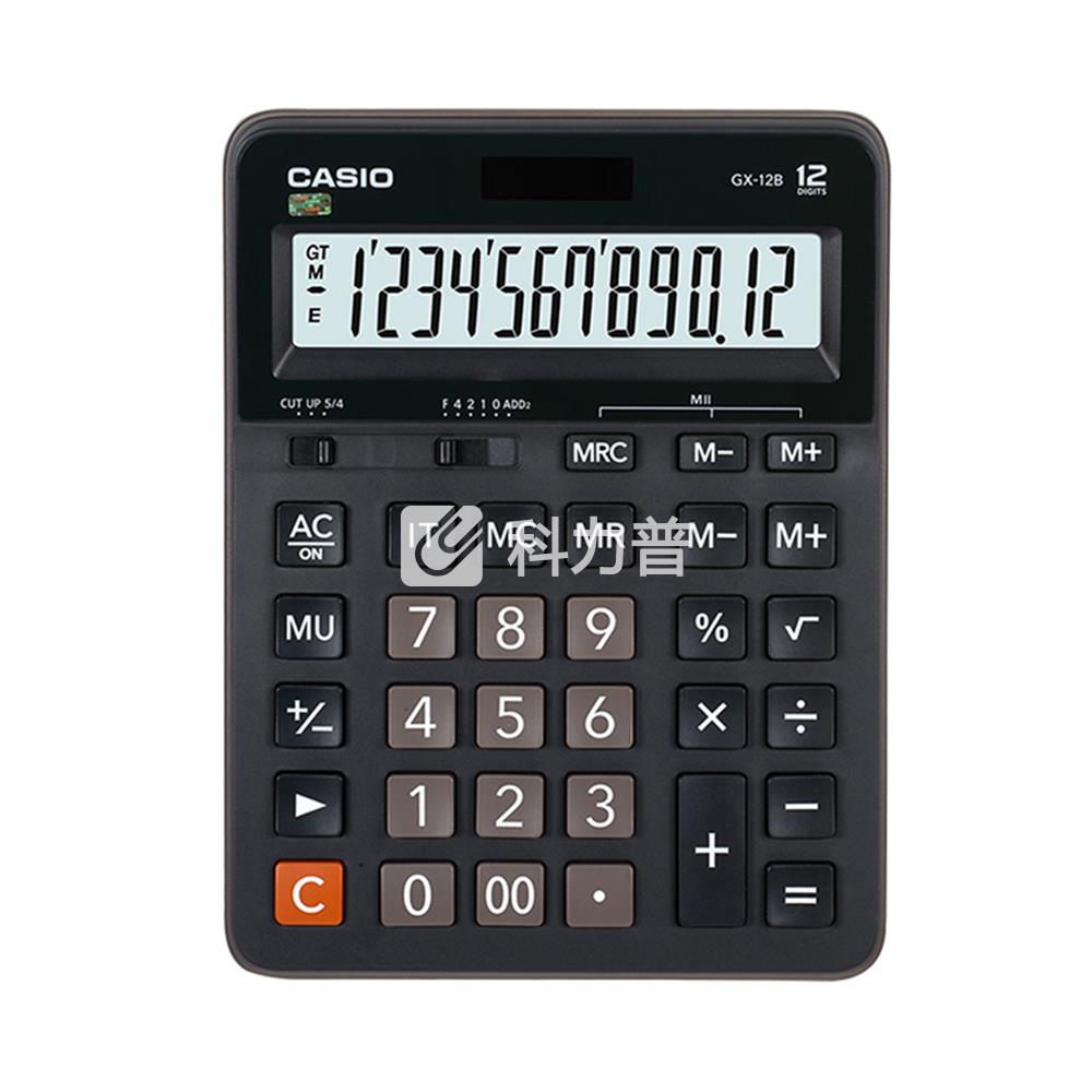 卡西欧 casio 12位数字显示办公计算器 gx-12b 大号 10个/盒
