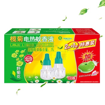 榄菊 电热蚊香液2 1特惠装(野菊花 直插蚊液加热器) 33ml×2 30盒/箱