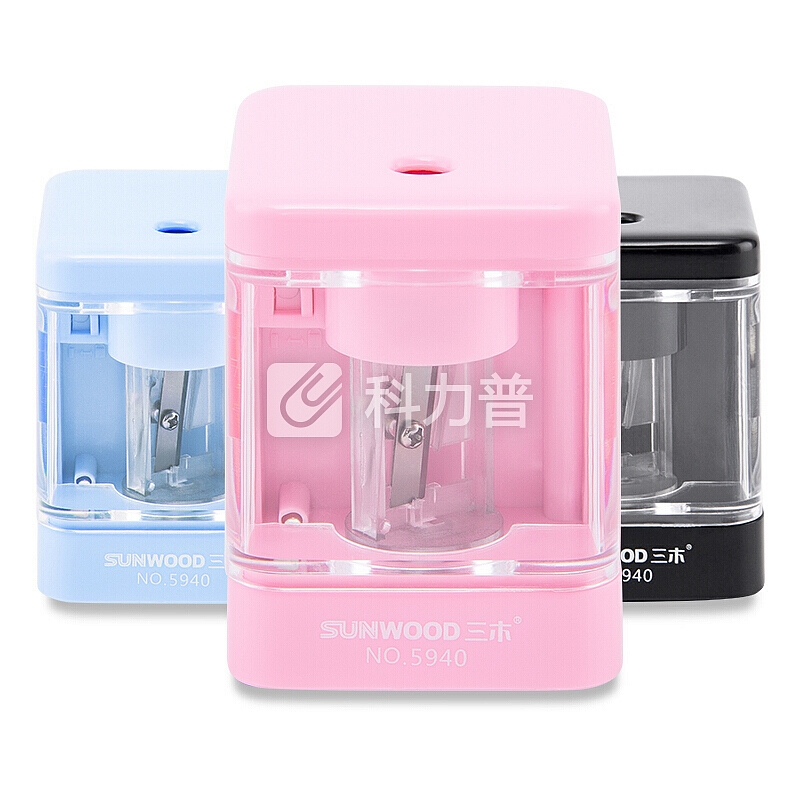 三木(SUNWOOD)5940 学生自动/电动卷笔刀 削笔机 蓝色