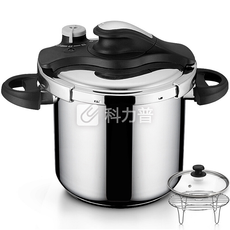 铂帝斯 BODEUX 铂帝斯（BODEUX）金星1号系列高压锅8L配蒸煮套装 304不锈钢明火燃气电磁炉通用