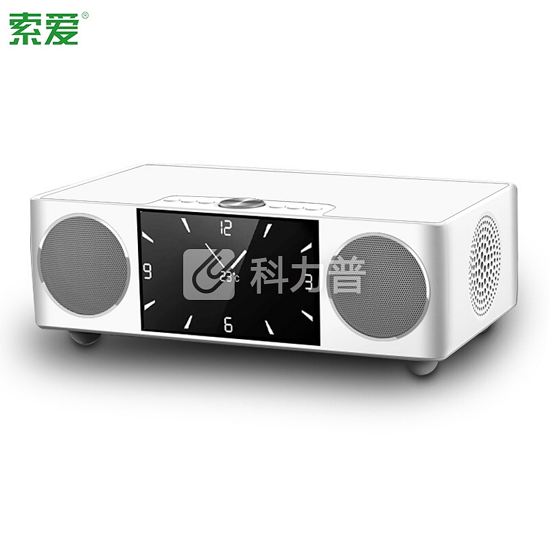 索爱(soaiy)S99 无线蓝牙音箱视频低音炮小音响迷你户外车载手机小钢炮电脑桌面便携收语音机闹钟收款 白