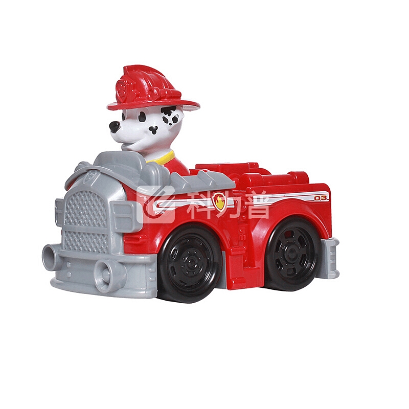 汪汪队立大功(PAW PATROL)狗狗巡逻队全套模型车 儿童男女孩玩具车套装 救援赛车系列-消防救护车+毛毛
