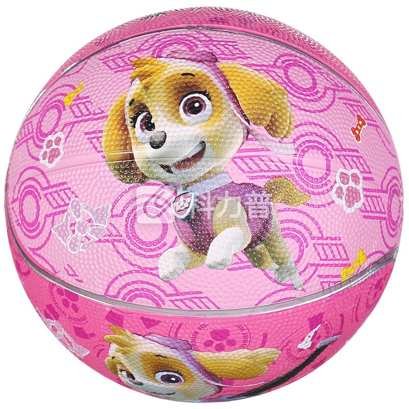 汪汪队立大功(PAW PATROL)儿童玩具球 宝宝拍拍球男孩橡胶小篮球 充气皮球幼儿运动玩具 天天3号粉色B301-2