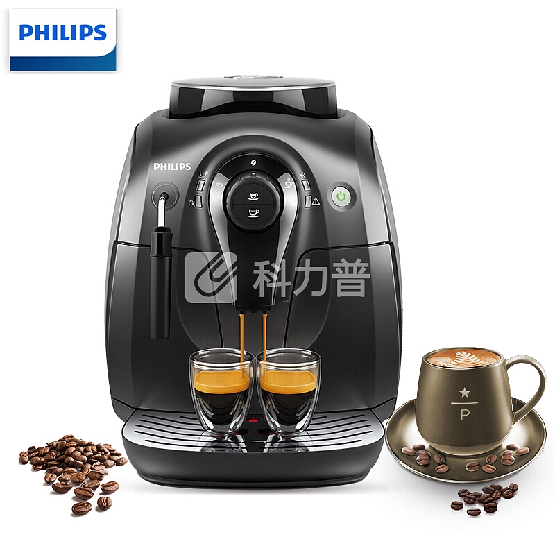 飞利浦(PHILIPS)咖啡机 全自动意式家用型带奶泡器 HD8651/07