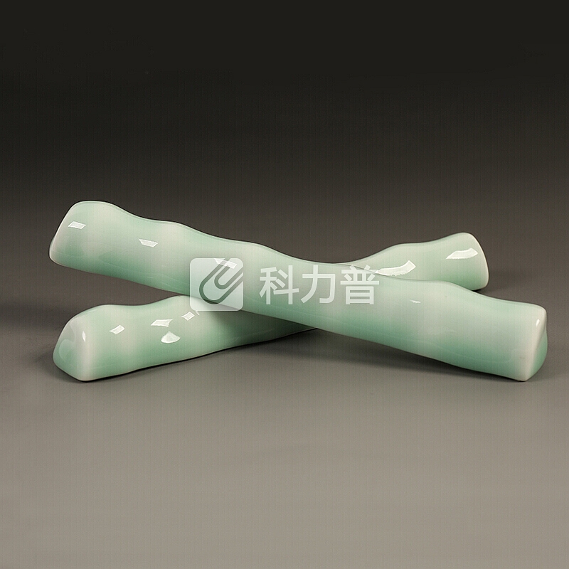 弘梅 弘梅竹节镇尺镇纸 多功能青瓷毛笔架 文房四宝单只装笔山笔搁