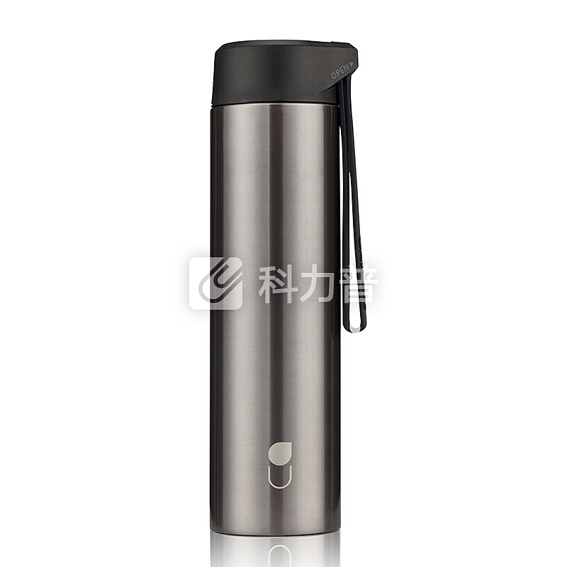 【全场五折】不锈钢保温杯茶杯商务简约创意水杯旋转盖轻量杯便携旅行户外直身杯 闪耀 钛金灰 钛金灰 330ML