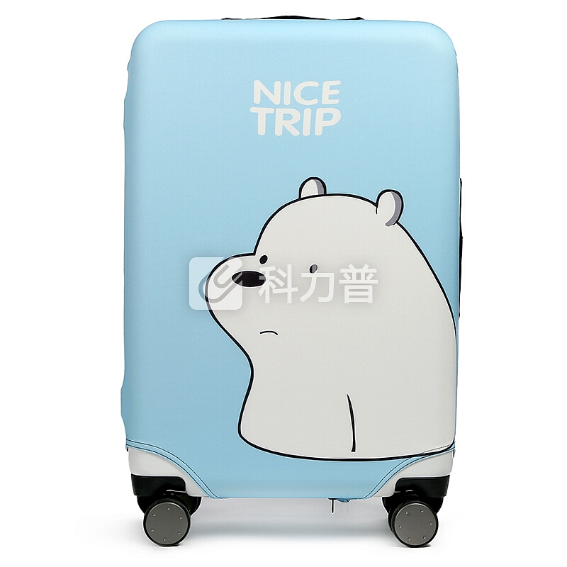 伴侣行 拉杆箱旅行箱保护套弹力行李箱套防尘雨罩加厚耐磨托运套 适用22寸23寸24寸拉杆箱 BL4012 NICE白熊