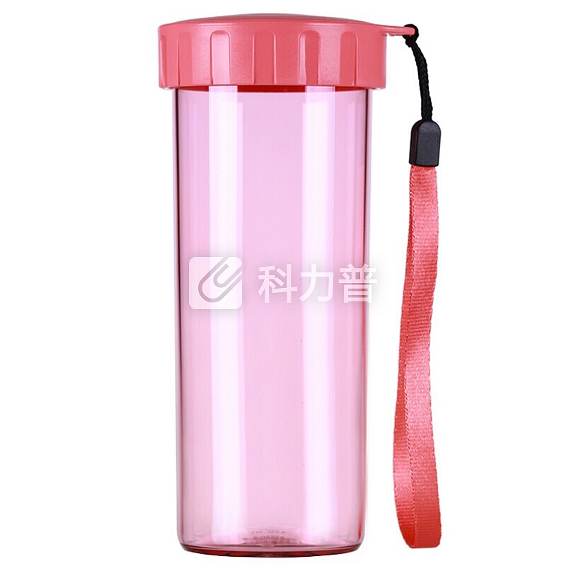特百惠 特百惠（Tupperware）莹彩塑料杯随心水杯子430ML 运动密封防漏便携水杯 石榴红