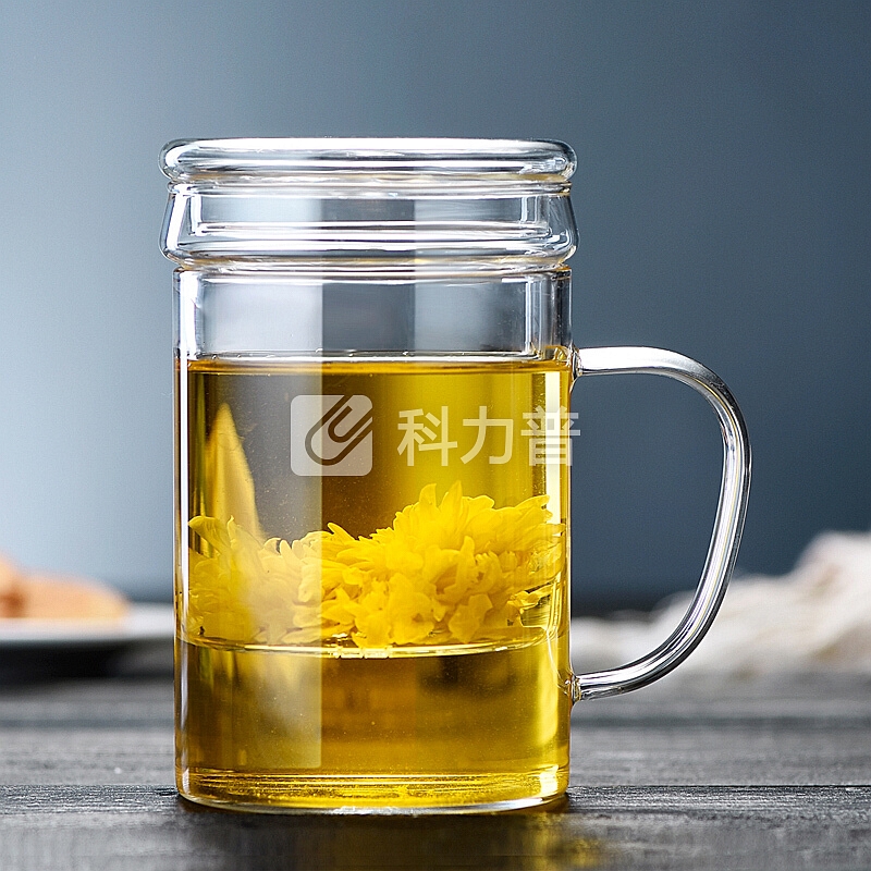 青苹果 GREEN APPLE 青苹果 高硼硅玻璃杯茶水分离杯双层耐热泡茶杯子带过滤玻璃水杯GPB02