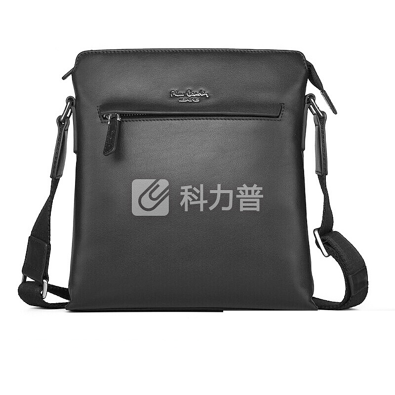皮尔卡丹 皮尔卡丹pierrecardin单肩包 时尚休闲男单肩包 头层牛皮斜挎包J8A105-090414A黑色