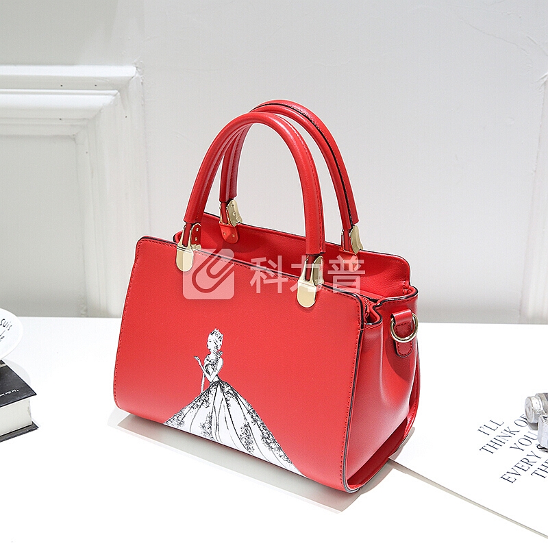 OLOEY 新品新娘包包女2018春夏新款百搭结婚包大红色手提包婚宴包单肩斜挎包 红色 结婚推荐