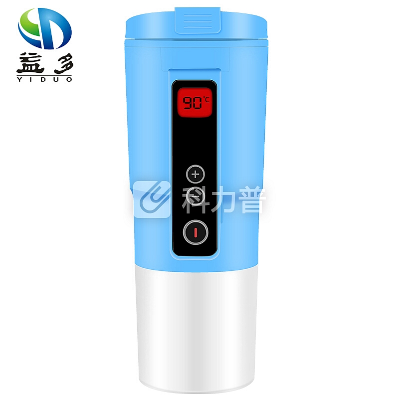 益多控温杯智能保温杯 车载电热水杯 旅行加热杯电热水杯 智能控温杯SM1001 天蓝色