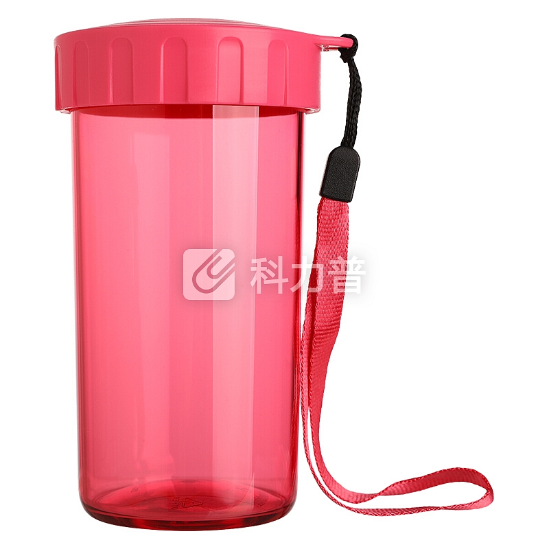 特百惠 特百惠（Tupperware）雅致塑料杯310ml 小巧便携带拎绳儿童随心水杯子 荔枝红