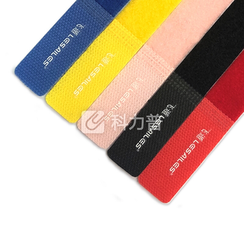 飞遁(LESAILES)五彩炫酷20*150mm 电脑扎线带/捆/绑/理/束线带 背靠背魔术贴 整理带 理线器 五色套装凑单