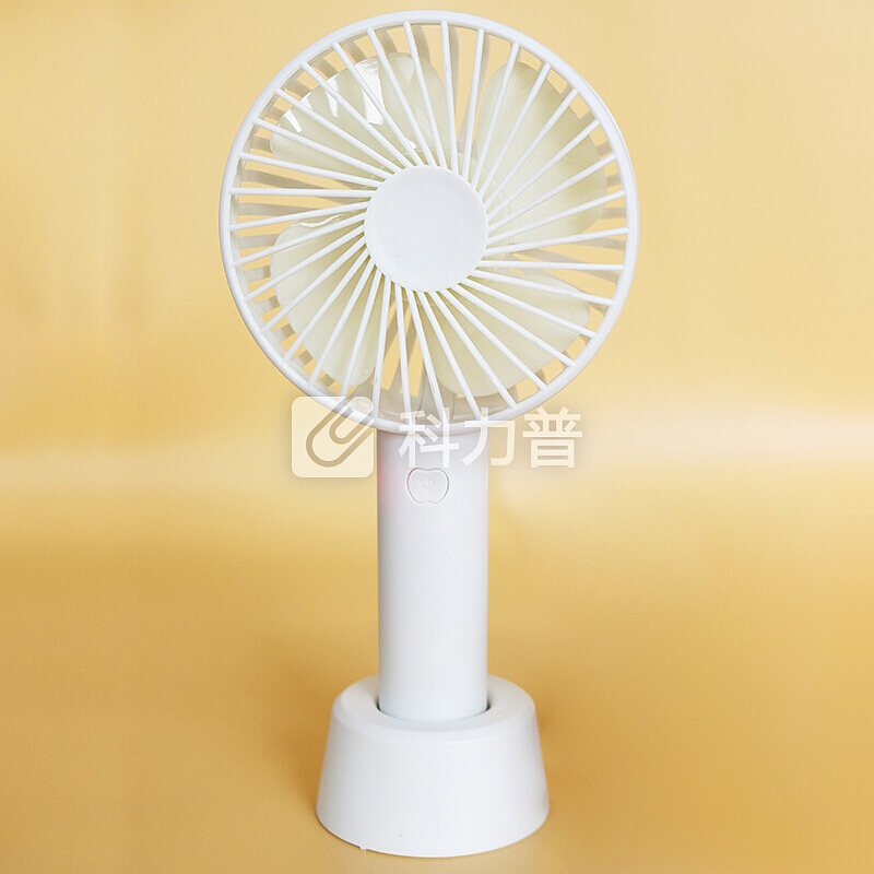 意尔嫚 意尔嫚 手持迷你小风扇 USB可充电风扇 办公室台式桌面学生宿舍静音大风力小电扇 白色
