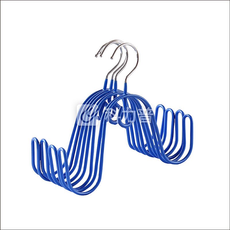 加品惠 衣架 浸塑晾衣架 多功能鞋架 成人儿童防滑干湿两用衣帽晾晒架挂架 加固多用晒衣架 4只装JH-0984