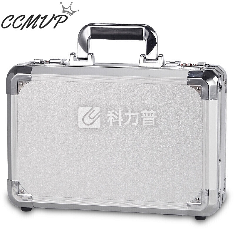 【品牌自营 质量保证】CCMVP 商务OL密码箱手提文件公文箱多功能收纳箱铝合金家用女旅行箱 银色