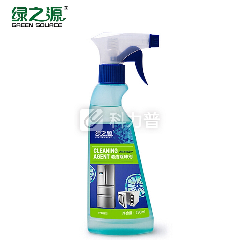 绿之源 冰箱微波炉清洁除味剂250ml 厨房油烟机重油污清洗剂 柠檬香型