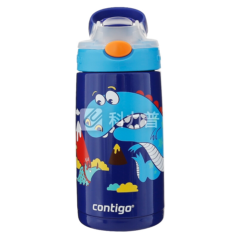contigo 小发明家儿童保温吸管水杯不锈钢运动便携杯400ml 恐龙 HBC-GIZ040