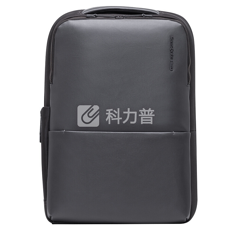Samsonite/新秀丽新款双肩包潮 牛皮大包15英寸商务休闲背包男I83*08001灰色