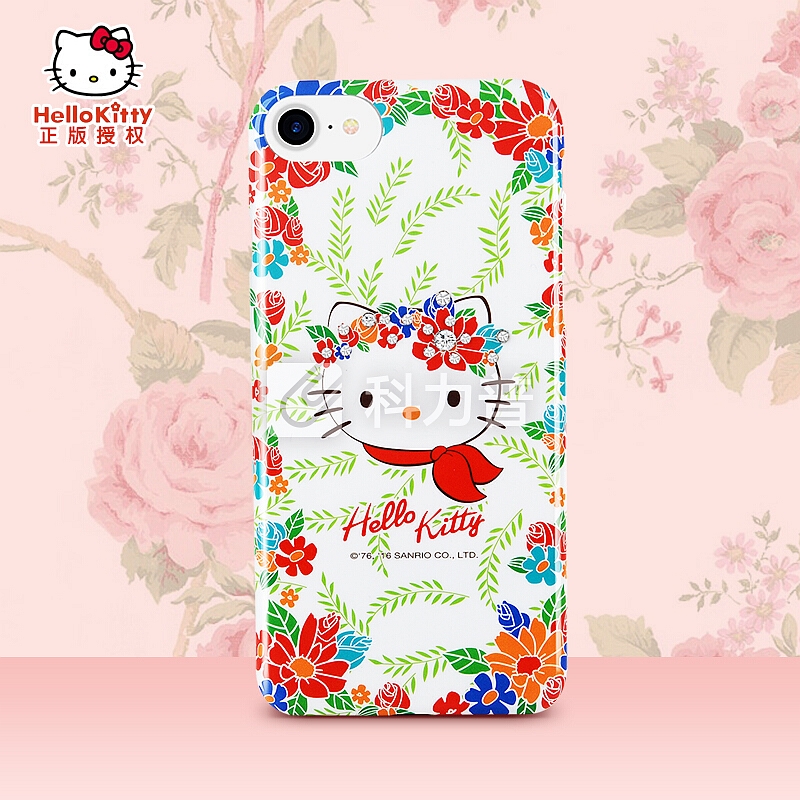 x-doria HelloKitty苹果7/8手机壳iPhone7/8保护套 全包防摔手机保护壳 繁花花圃凯蒂