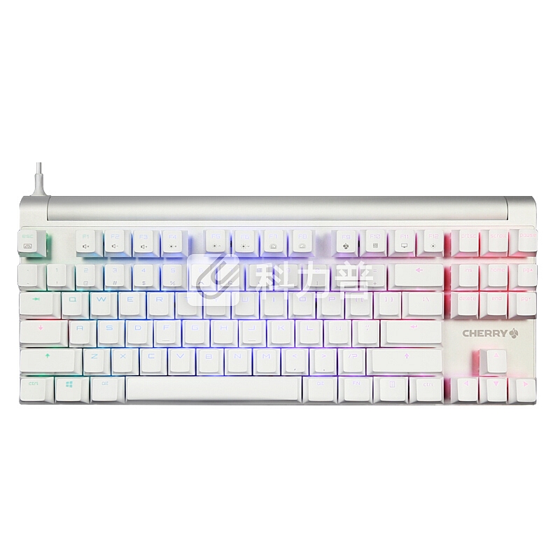 樱桃(CHERRY)MX Board 8.0 G80-3888HYAEU-0 RGB 背光游戏机械键盘 白色红轴 绝地求生 吃鸡键盘
