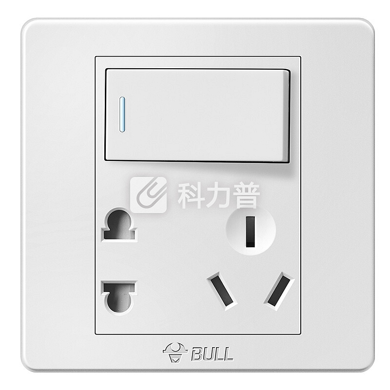 公牛(BULL) 开关插座 G07系列 一开双控五孔带开关插座 单开86型面板G07E334 白色 暗装
