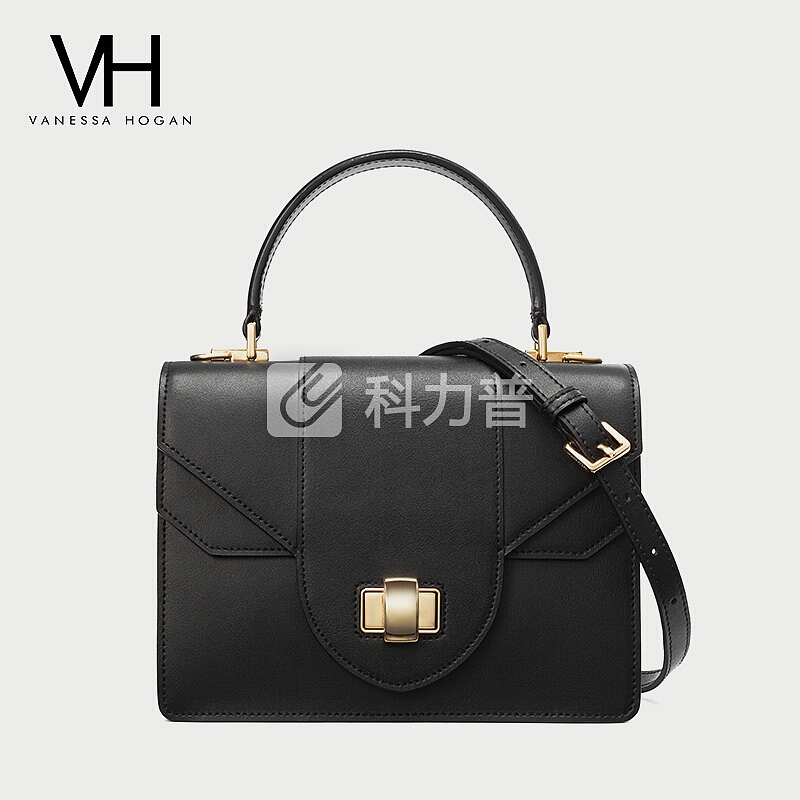VANESSA HOGAN VH女包手提时尚简约拼接单肩通勤秋季斜挎包复古潮流斜挎方包 1807187BLA 黑色