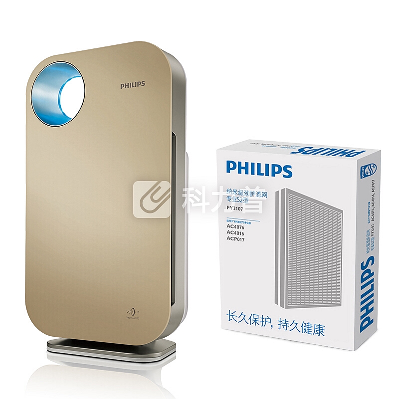 飞利浦(PHILIPS)空气净化器AC4076/01+原装滤网FY3107套装