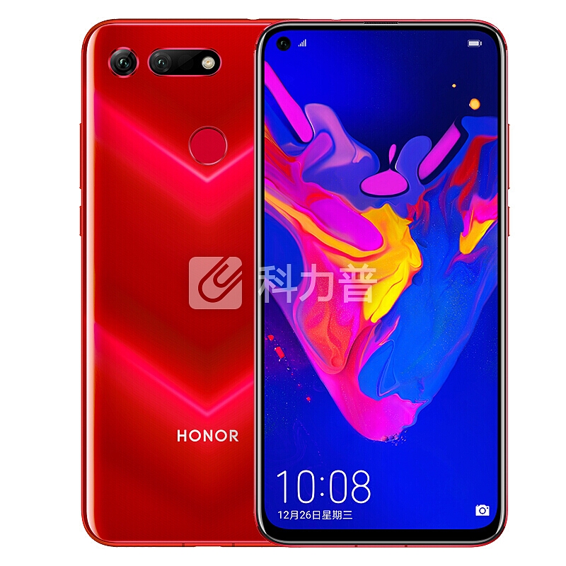 华为(HUAWEI)荣耀V20 手机 全网通 魅丽红(6+128G) 赠荣耀原装耳机