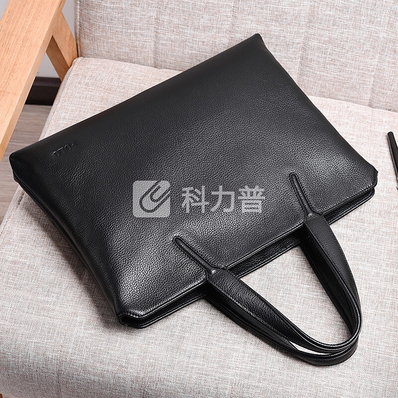 POLO POLO 男包商务公文包头层牛皮休闲男士手提包大容量电脑包ZY042P103J 黑色
