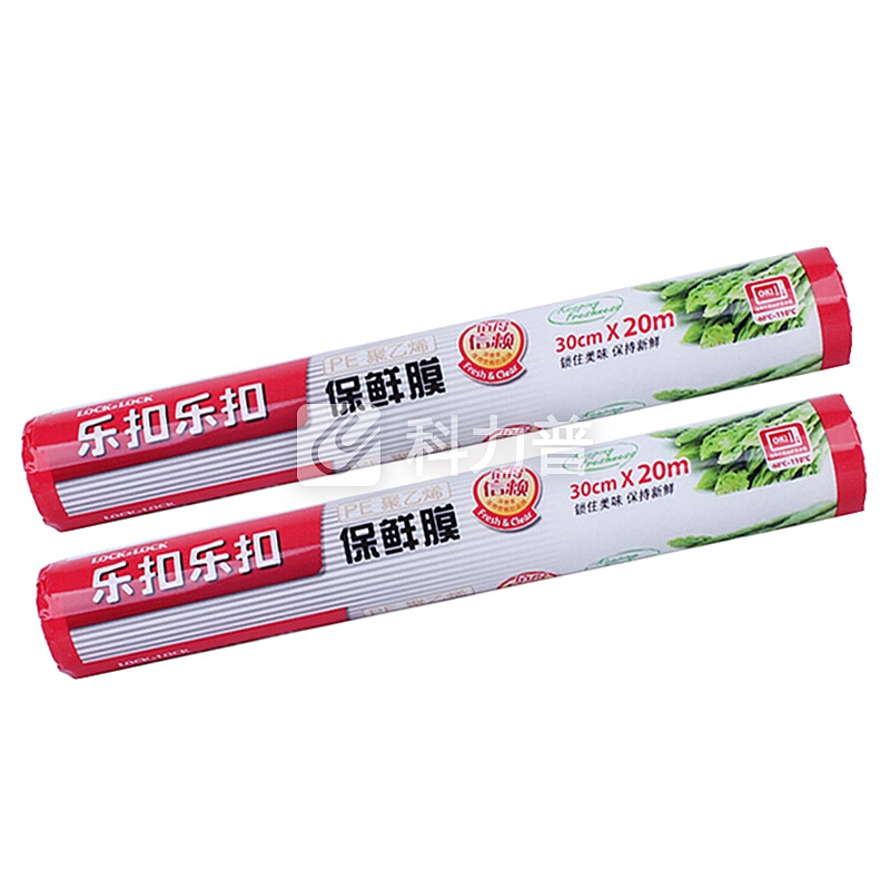 乐扣乐扣 LOCK&LOCK 乐扣乐扣 PE生鲜水果用一次性保鲜膜 厨房家用保鲜薄膜 LBM105*2(两卷装)30cm*20M