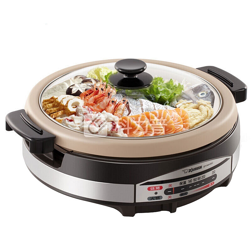 象印 ZOJIRUSHI 象印（ZOJIRUSHI）不锈钢多功能电火锅烧烤料理锅蒸煮锅EP-RAH30C-XJ